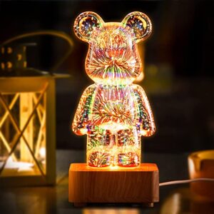 3D Fireworks Bear Lamp - Christmas Gift!
